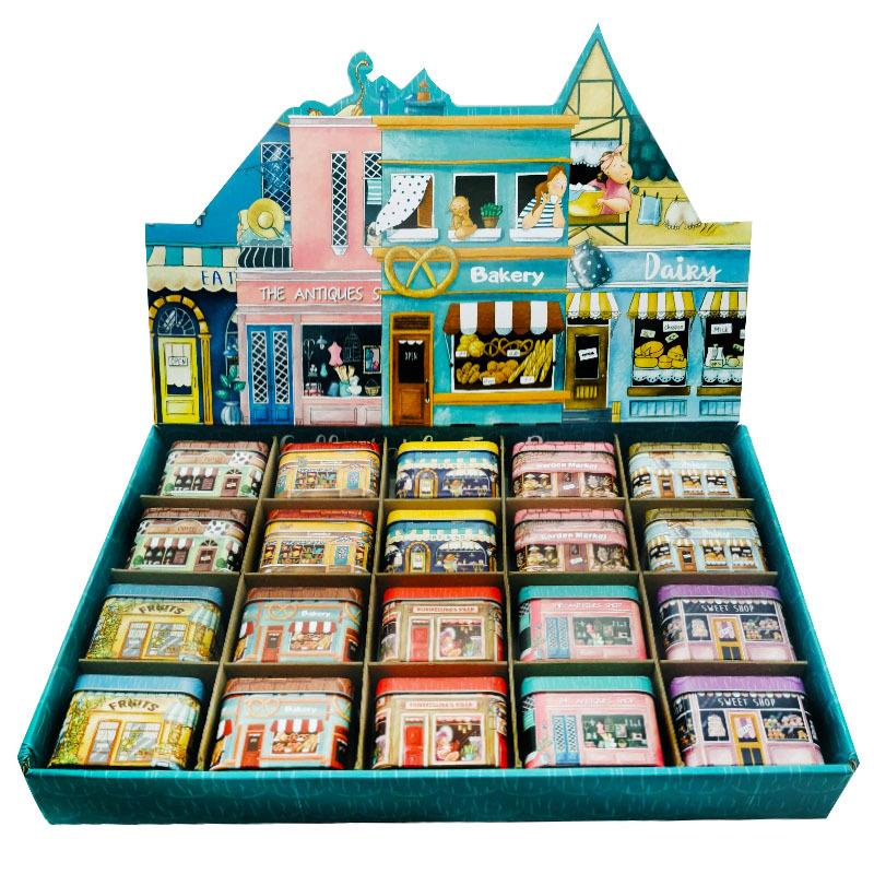 10pcs Mini Painting Tin Box Locker Storage Tinplate Boxes Random Color Candy Home Jewelry Storage Box Metal Container Kids Gifi