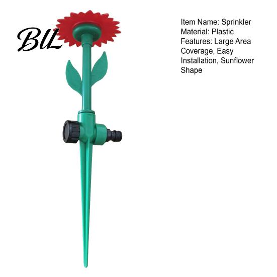 High-quality Plastic Sprinkler Sunflower Lawn Garden Hose with Spike Base Adjustable Nozzle Fun Pet Water Toy for Large Area Coverage Irrigation Patio