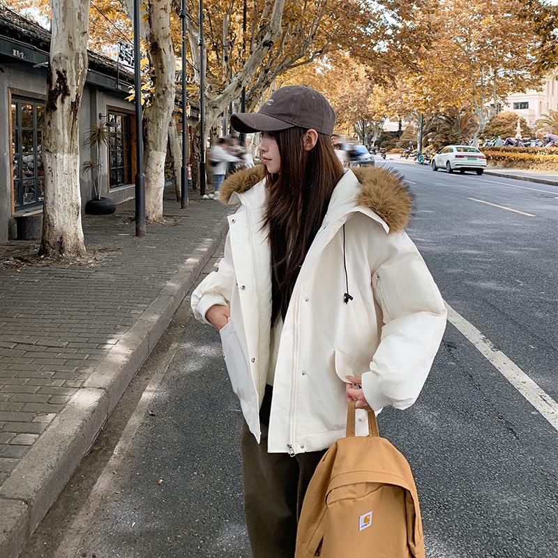 Autumn Winter Thicken Warm Parka Women Casual Sweety Solid Color Big Pocket Loose Hooded Coat Jackets Outwear