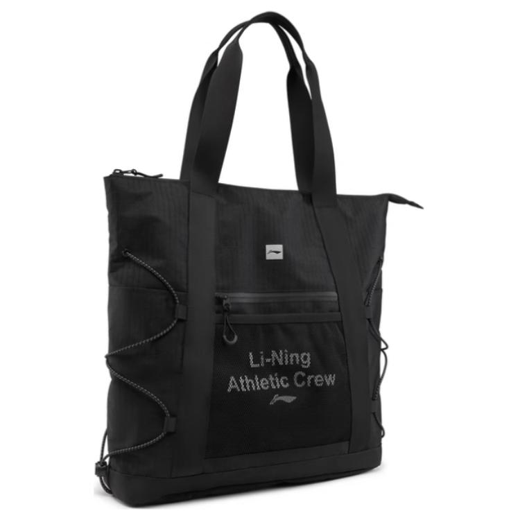 New LiNing Fitness Series Polyester Tote Bag, Shopping Bag, Shoulder Bag Unisex Black ABDV151-1