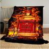Jack Daniel's Sparkle Pluszowy Koc Miękki Wygodny Koc na Wszystkie Pory Roku Koc na Sofę Biuro Drzemki Koc Podróżny Zewnętrzny Idealny Prezent