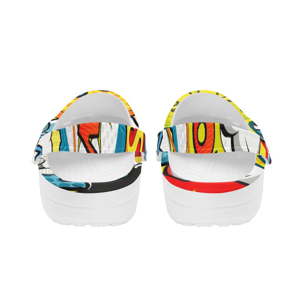 Printed EVA Clogs for Beach Pool Garden Lightweight Breathable Slip On Shoes Women Men Home Bathroom Sandals Home Outdoor Use