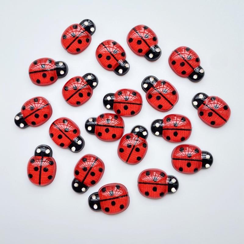 40Pcs New Resin Cute Mini Insects Flat Back Cabochon Scrapbooking Hair Bow Center Embellishments DIY Accessories F8