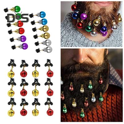 Bartschmuck Weihnachtsbart Klingelglocken-Clip Dekoration Kunststoff Gesichtshaarschmuck Clips für Feiertagsparty Dekor