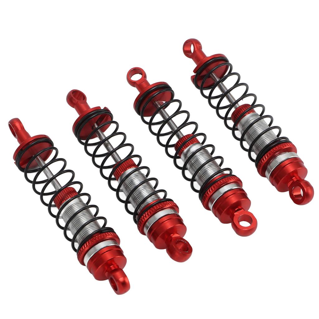 Front Rear Shock Absorbers Aluminum Alloy Front Rear Shock Damper for Traxxas Latrax Teton 1 18 RC Car Red