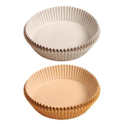 50pcs Air Fryer Disposable Paper For Air Fryer Cheesecake Air Fryer Accessories Parchment Wood Pulp Steamer Baking Papers KTY