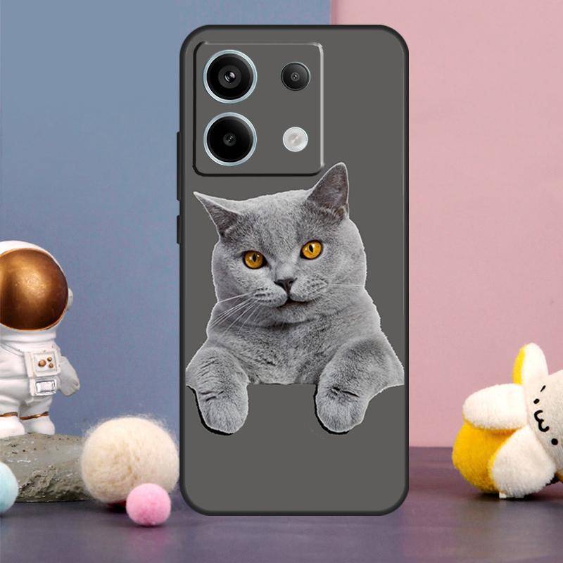 British Shorthair Cat Case For Xiaomi Redmi Note 13 9 10 11 12 14 15 Pro Plus Redmi 15 15C 14C 10C 12C 13C Cover