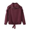 Europäische und amerikanische Damen Herbstmode Stehkragen Lockere Jacke