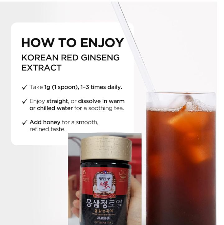 JUNG KWAN JANG ROYAL Korean Red Ginseng Concentrated Extract 100g,  Immune,Energy Stamina, Antioxidants Healthy Memory, Blood Circulation