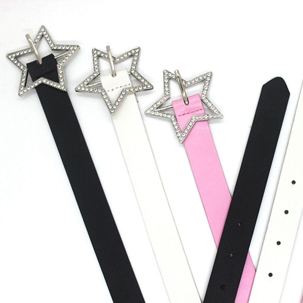Width Waist Belt Y2k Waist Strap Star Buckle Belt Women Waist Belt Corset Belt Adjustable Waistband