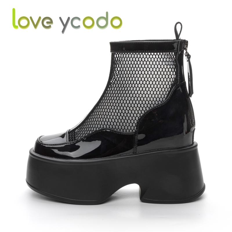 Women's Summer Breathable Increase Platform Boots, Fashion Women's Increase Waterproof Platform Shoes