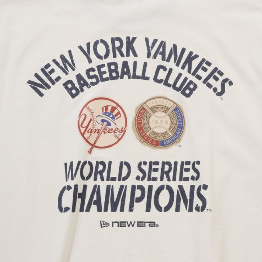 New Era Mlb New York Yankees World Series T shirT Cream