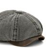 British Contrast Newsboy Hat Men's Spring Summer Denim Octagonal Cap Retro Painter Beret