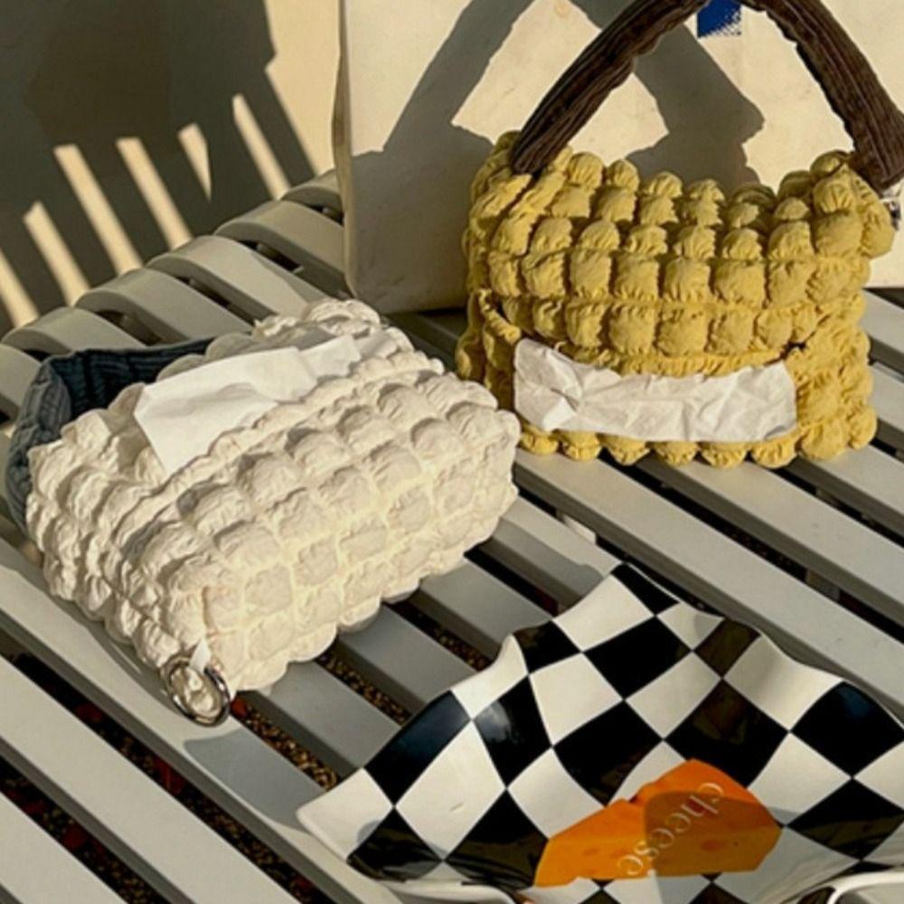 Convenient Hanging Napkin Paper Bag Square Drawer Box Easy Access Car Storage Bucket  Car