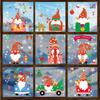 Santa Claus Decorations, Snowflake Electrostatic Stickers, Festive Atmosphere, Scene Arrangement, Glass Door and Window Stickers