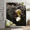 Mushroom Forest Shower Curtain Nature Botanical Floral Bathroom Decor Vintage Rustic Woodland Fern Leaves Washable Set