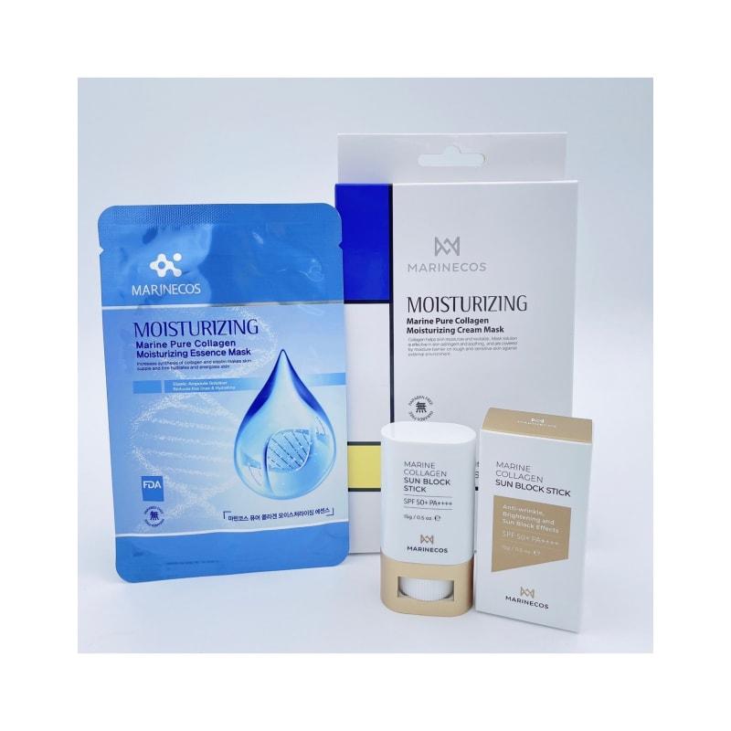 

Морская коллагеновая маска (влажность) + Солнцезащитный стик с морским коллагеном