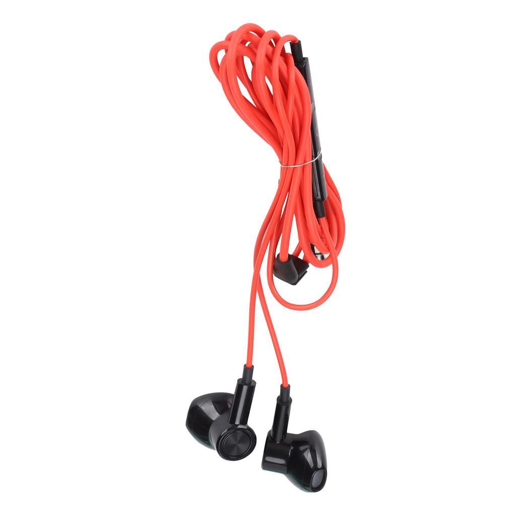 ME530 Wired Earphone 3.5mm Heavy Bass Earbuds with Volume Control for Android PhonesRed