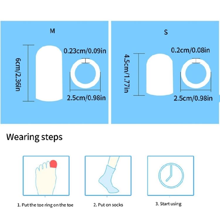 Toe Protector,Silicone Toe Caps Gel Toe Sleeve Prevent Pains Relief for Corn,Blisters and Ingrown Toenail Soft Toe Cover