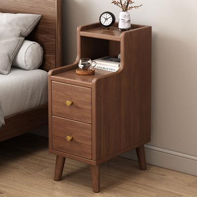 Multifunctional Ultra-Narrow Bedside Table with Storage Drawers Modern Nightstand Easy Maintenance Small Cabinet for Home Bedroo