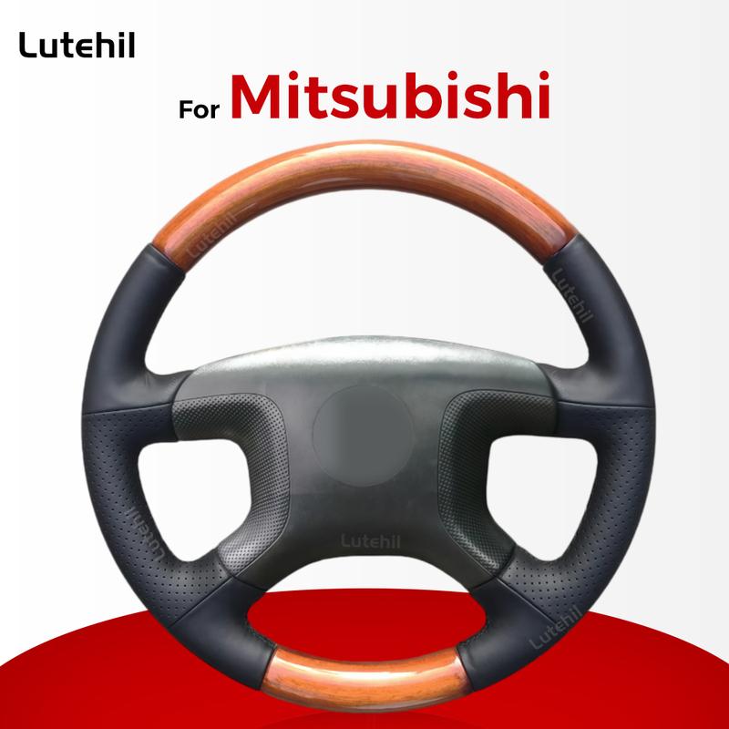 For Mitsubishi Pajero 2004-2010 Car Steering Wheel Braid Cover Hand Sewing Stylish Fashion Artificial Leather Suede