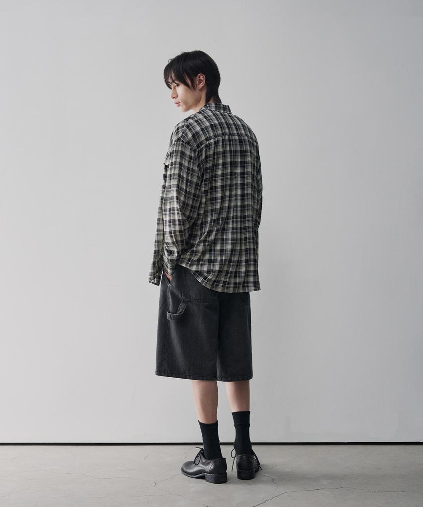 Awodeijeu Wales Carpenter Bermuda Denim Pants [Black]