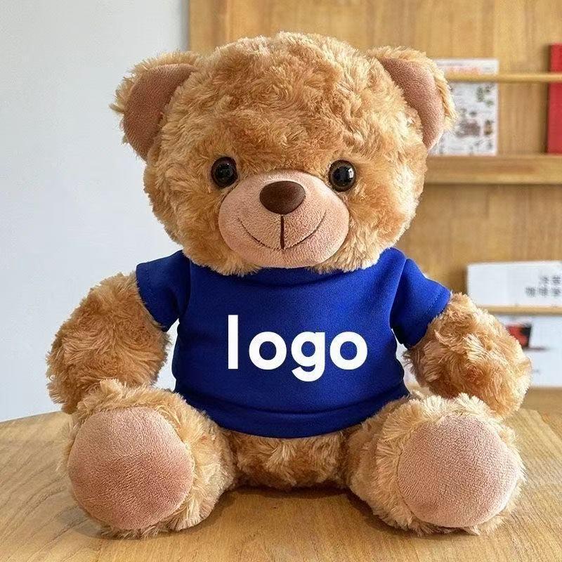 Teddy Bear Plush Toy with Cute Logo and School Emblem Design