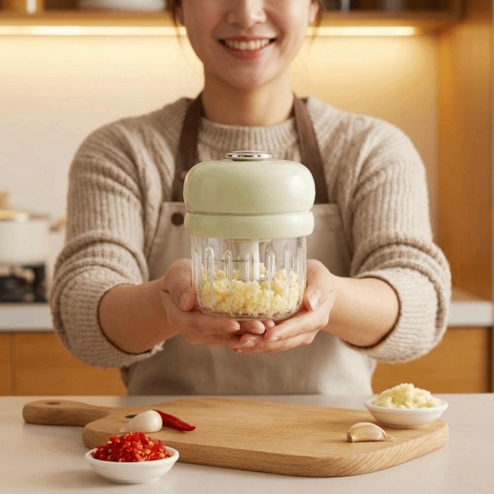 Detachable Electric Garlic Chopper Wireless Baby Food Maker Vegetable Grinder  Kitchen