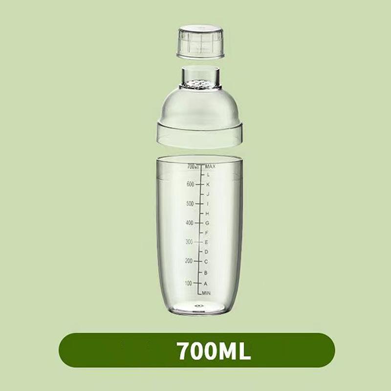 

500/700/1000 мл Поликарбонатный коктейльный шейкер Мартини Ручной шейкер Стакан со шкалами Молочный чай Вино Барный инвентарь Шейкер для напитков Бутылка-миксер 700ML Single cup