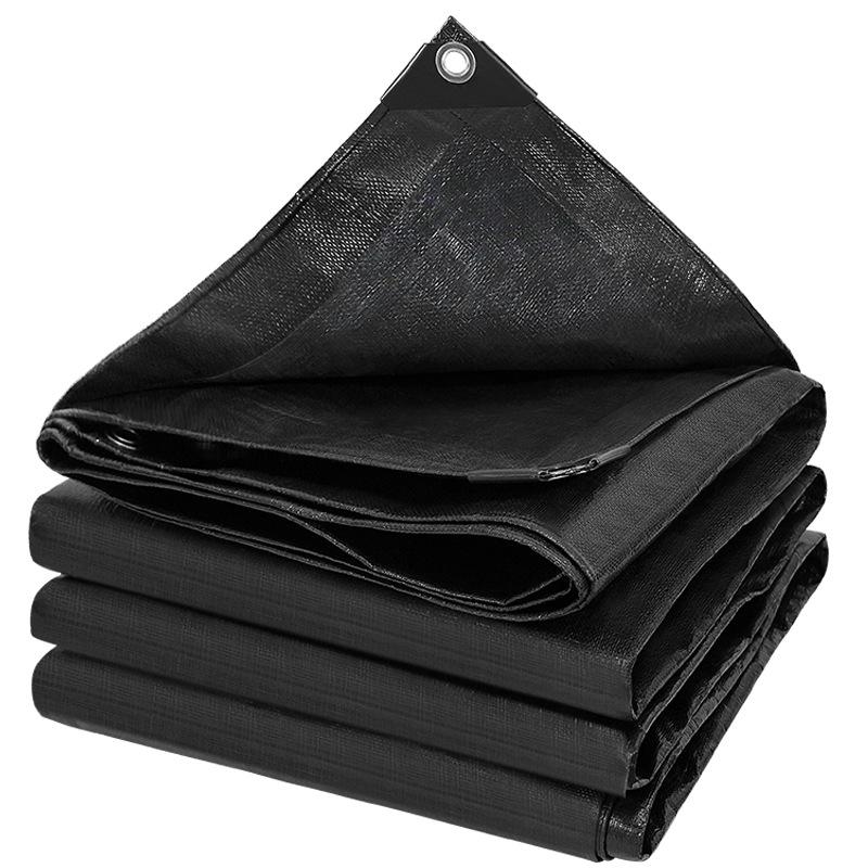 Утолщенный черный наружный тент-навес: Водонепроницаемый, Влагозащитный, Теплоизоляционный брезент 1x1m