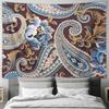 Bohemian Tapestry Wall Hanging Aesthetic Room Decor Vintage Floral Backdrop Large Wall Art Home Textile Dorm Decor Festival Back