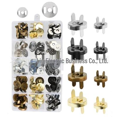 Închizătoare Magnetică Metalică cu Capse pentru Portofele și Genți de Mână, 14/18mm, Fără Cusături, Set 4 Culori