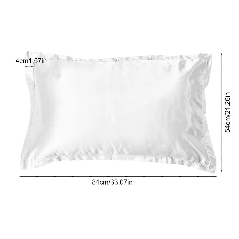 

2pcs Mulberry Silk Pillowcase Soft & Smooth Healthy Home Pillow Case Cover Decoration Hypoallergenic Satin Silk Pillow Case 54x84 cm