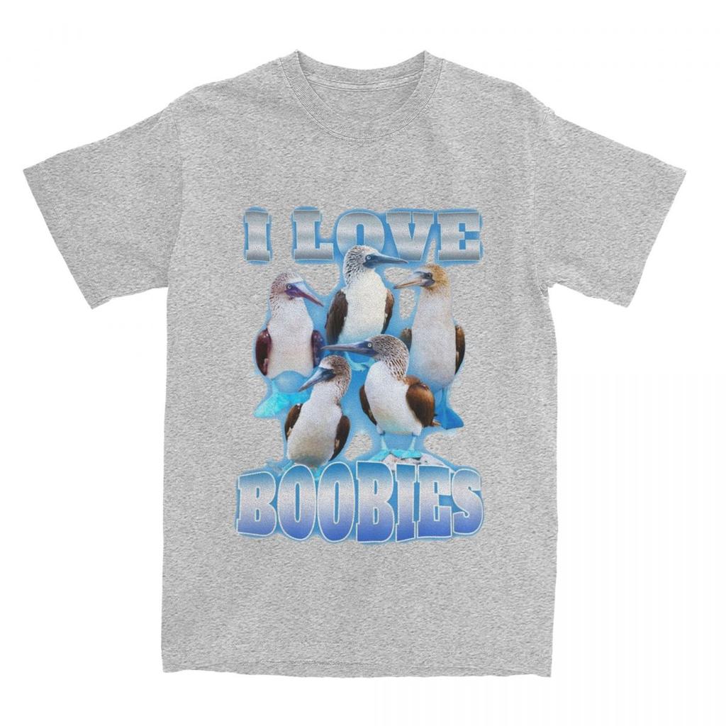Womens I Love Boobies Bird Meme T Shirt Accessories Funny Boobs Bird Pure Tshirt Clothes Amazing Tee Shirt Women Clothing Y2K