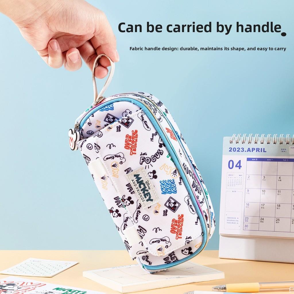 Mickey Mouse Cartoon Design Storage Bag With High Capacity And Multiple Layers For Students And Office