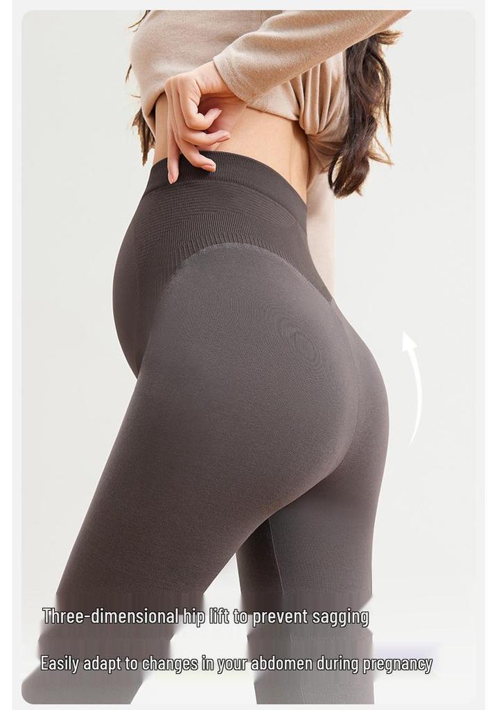 2025 Velvet-Lined Maternity Leggings: Warm, Non-Constricting Autumn/Winter Pants
