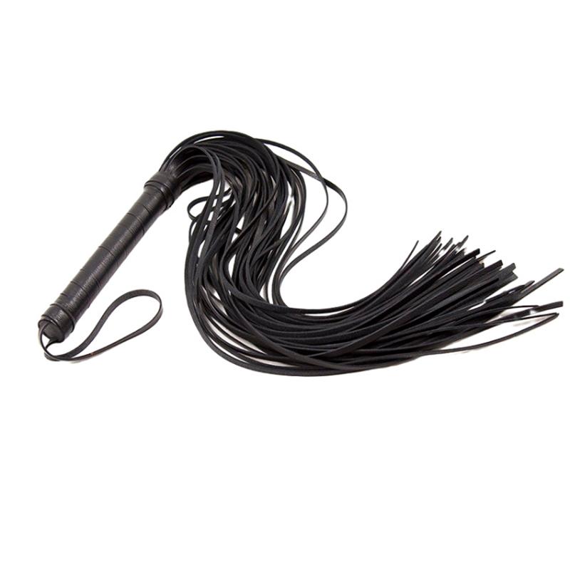 Vysoce kvalitní pu Leather Pimp Whip Závodní jízda Crop Party Flogger Pouta na ruce Queen Black Horse Riding Whip