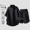 MEDE Men's Ice Silk Cooling Short Sleeve Shorts Set