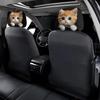 Fofas Capas para Encosto de Cabeça de Carro com Estampa de Gato Laranja de Olhos Grandes, Design Elástico, Encaixe Universal para Interior de Carro, Ideal para Casais, Amigos, Ciclismo, Viagens de Carro