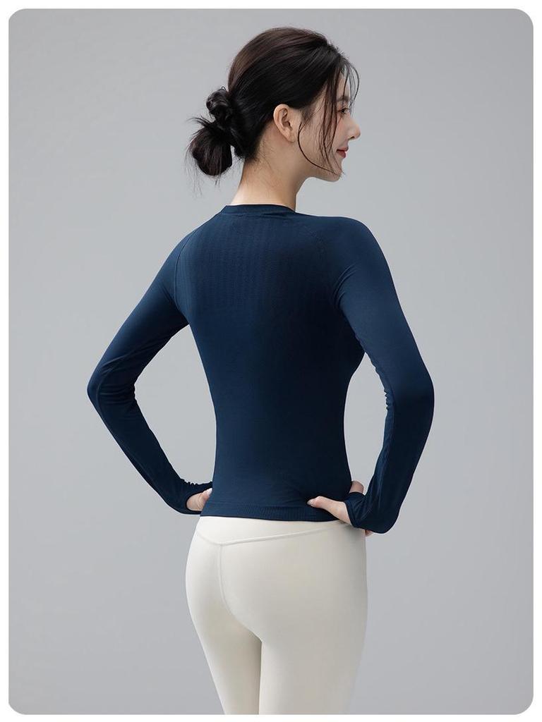 Women's Quick-Dry Slim Fit Long Sleeve Fitness Top for Autumn/Winter