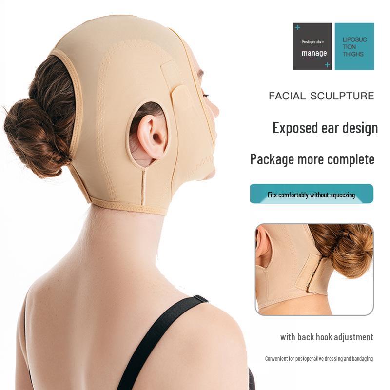 V-Line Face Slimming Mask: Post-Surgery Headband for Double Chin Shaping, Sculpting, and Lifting Chin Strap.