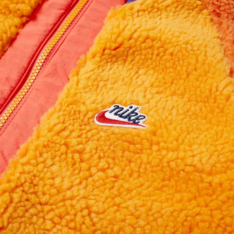Nike Men's Sportswear Sherpa Fleece Half-Zip Hoodie Orange Purple BV3766-886