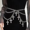Waist Chain Hot Pants Multilayered Chain Sexy Metallic Cross for Party/Club for Banquet Costume Jewelry Waist Belt
