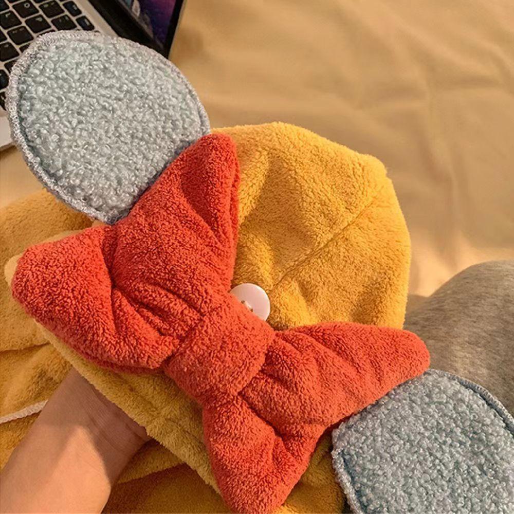 Wind Cute Bow Dry Hair Cap Female Absorbent Quick Drying Shower Cap Bag Head Dry Hair Towel Shampoo Hair Towel I