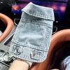 Pet Dog Cat Vest Soft Breathable Cotton Denim Outfit Stylish Retro Casual Wear Small Medium Large Breeds