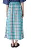 Human Woman Voluminous Tucked Skirt Check Check (Madras Pattern) / Women's / 077-5120402 143_Green