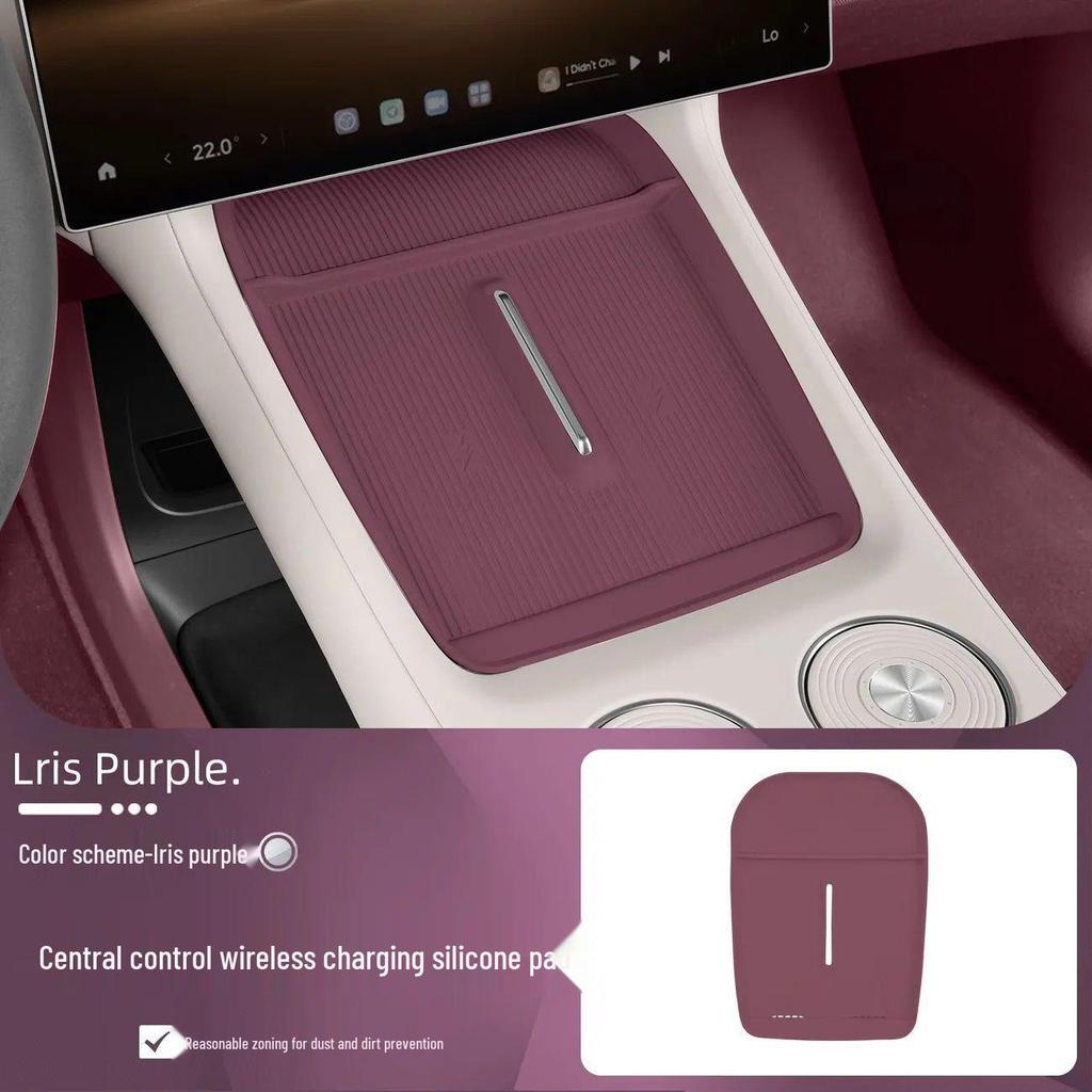 Silicone Anti-Slip Pad for Xiaomi YU7 Wireless Charger: Car Storage Box and Cup Holder Protection