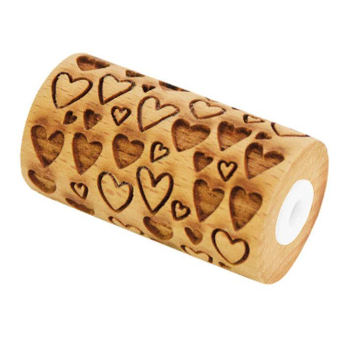 Mini rouleau à pâtisserie en bois - coeur