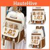 Cute Capybara Student Backpack With Comfortable Shoulder Straps And Cartoon Pattern For School And Daily Use
