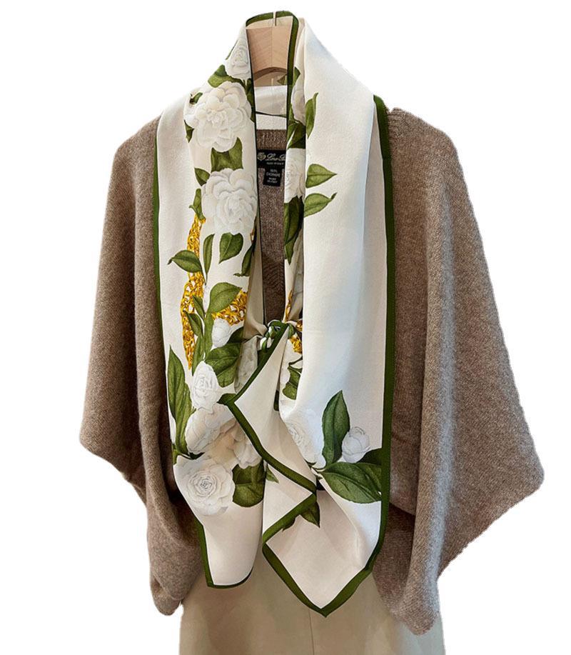 

Шелковый шелковый шарф женский весенний зарубежный стиль универсальный шелк тутового дерева подарок маме шелковая шаль верхний шарф